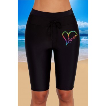 Black Heart Shape Le...